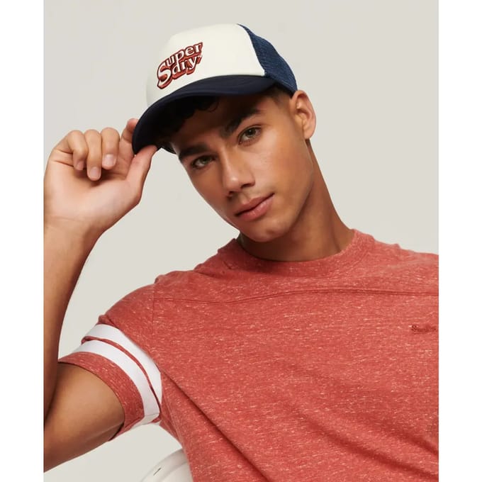 Superdry Vintage Trucker Pet Wit,Blauw