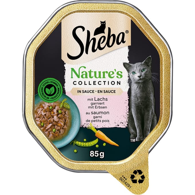 22x85g Zalm in Saus Nature's Collection Sheba Kattenvoer