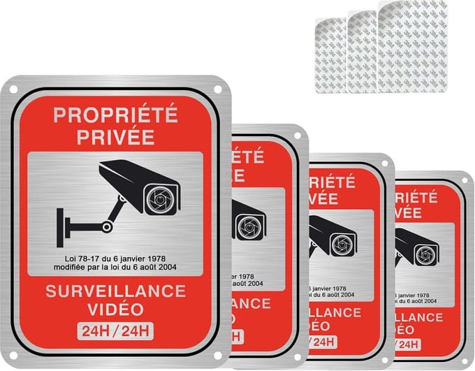 Bewakingscamera set 4 stuks met montagepaneel voor binnen en buiten