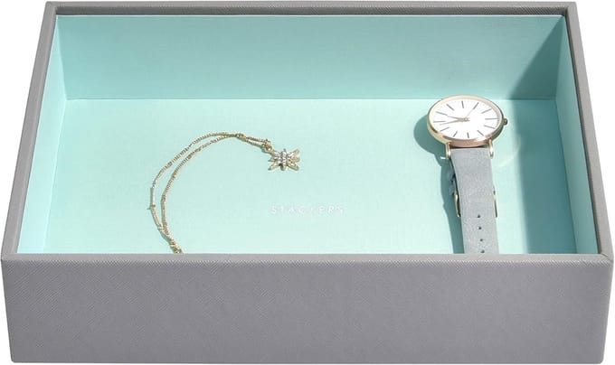 Medium Grijze Mint Kleur Juwelendoos voor Sieraden