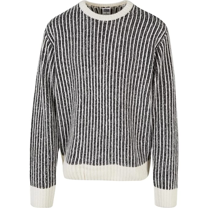 Urban Classics - Oversized Two Tone Sweater/trui - 3XL - Gebroken wit/Zwart