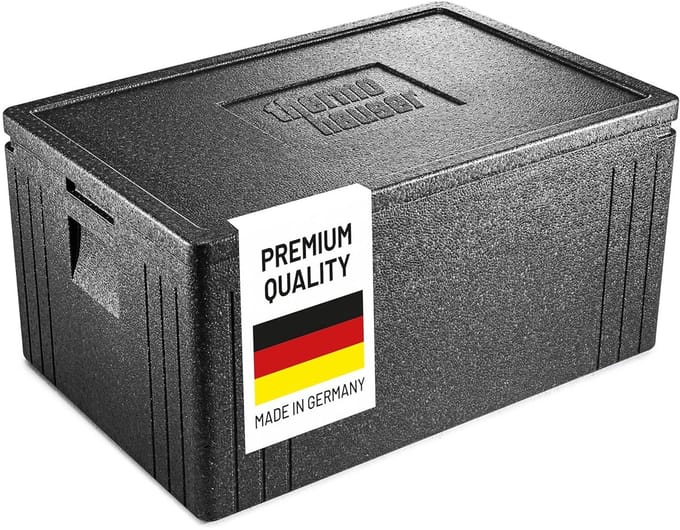 Transportbox - Isolatiebox - Voedseltransport - Lichtgewicht EPP - 68x48x36 cm - Zwart