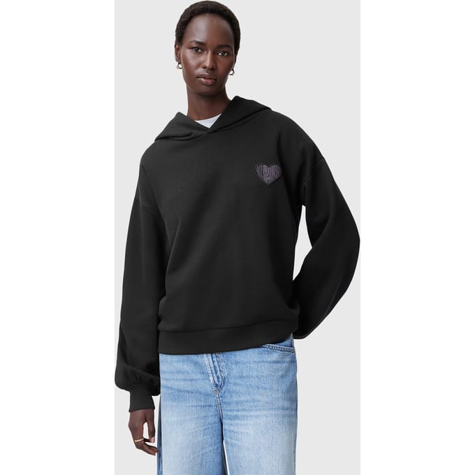 AllSaints Lover Rihan Hoody Black Größe: L | Kaputzenpullis Outlet | Damen | Schwarz