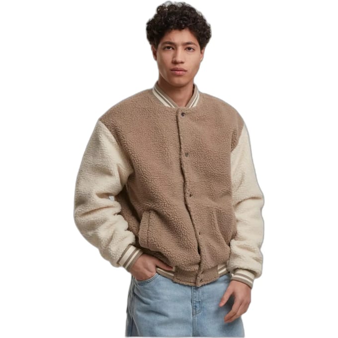 Urban Classics - Teddy College jacket - XXL - Paars