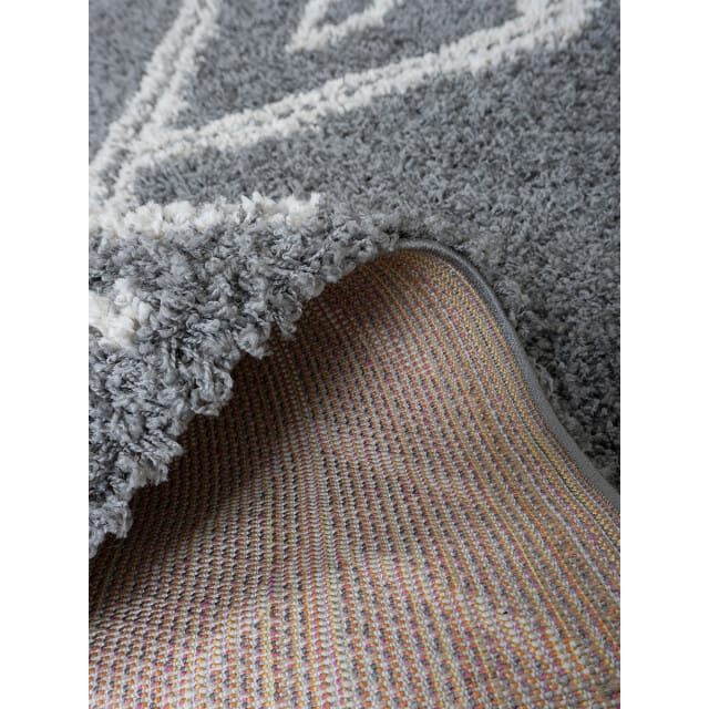 Vloerkleed Rabat Grey 240 x 340 cm - Hoogpolig Vloerkleed – Berber / Bohemian Design