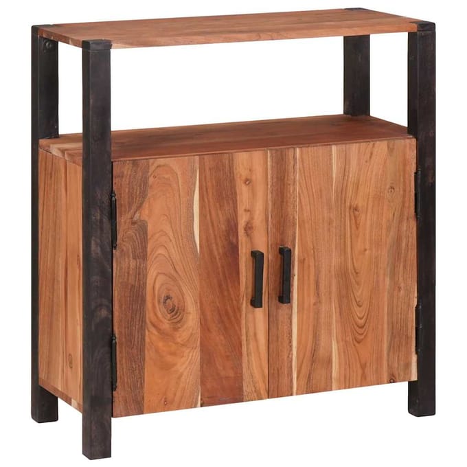 vidaXL - Dressoir - Bruin - 70 - x - 30 - x - 75 - cm - Massief - Acacia - Hout