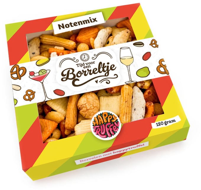 Borrelpakket “Tijd voor een Borreltje” borrelmix (120 gram)