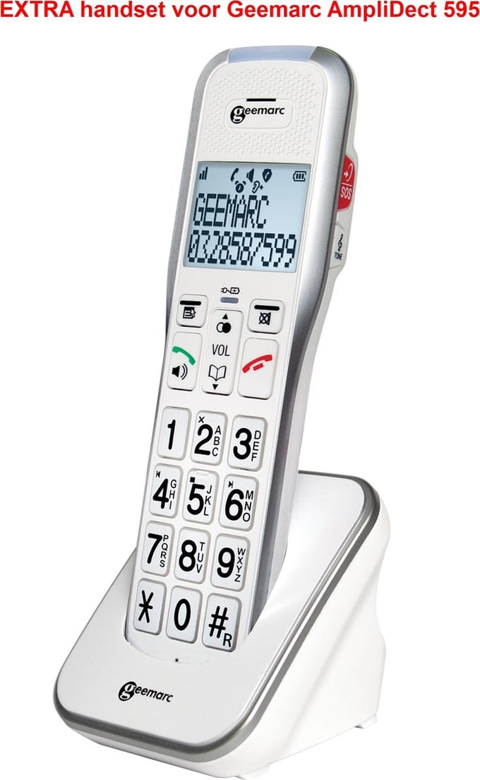 GEEMARC 595-ULE-AD EXTRA HANDSET voor GEEMARC AmpliDect 595 serie draadloze telefoons
