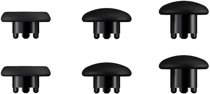 DrPhone GripCore3 Thumbstick Caps – 6 Stuks – 3 Hoogtes – Soft TPE en Hard PC – Zwart – Voor Controller Joysticks