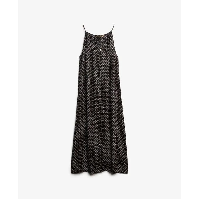 Superdry Beach Camimaxi-jurk Black Grootte: 44