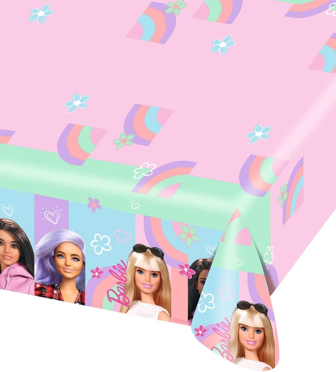 RIETHMULLER - Plastic tafelkleed Barbie Sweet Life 120 x 180 cm