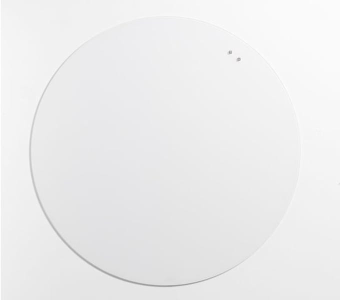 NAGA  Glassboard 100cm rond Puur Wit