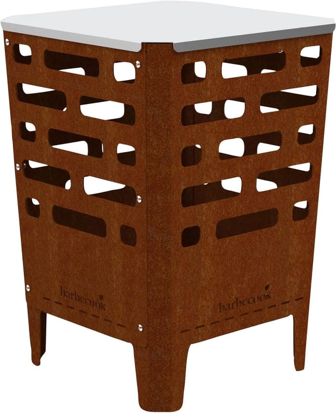 Cortenstaal Vuurkorf voor Buiten - 38x38x55cm