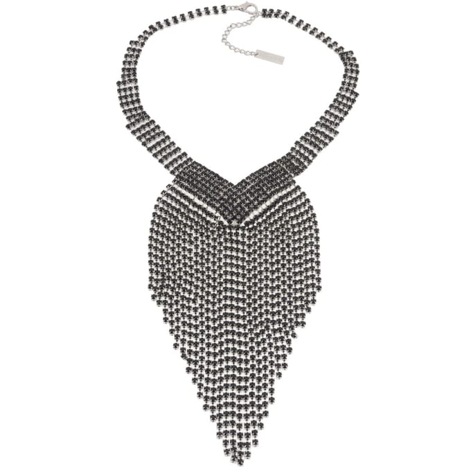 Behave – Ketting – Zwart – Zilverkleurig – Statement – Nikkelvrij – Feestelijk