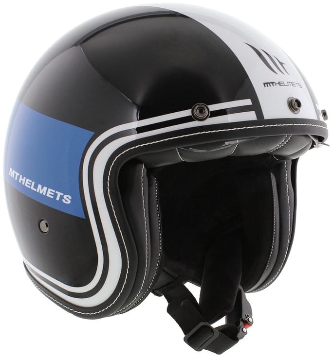 MT Jethelm Le Mans II SV S Tant glans zwart blauw S