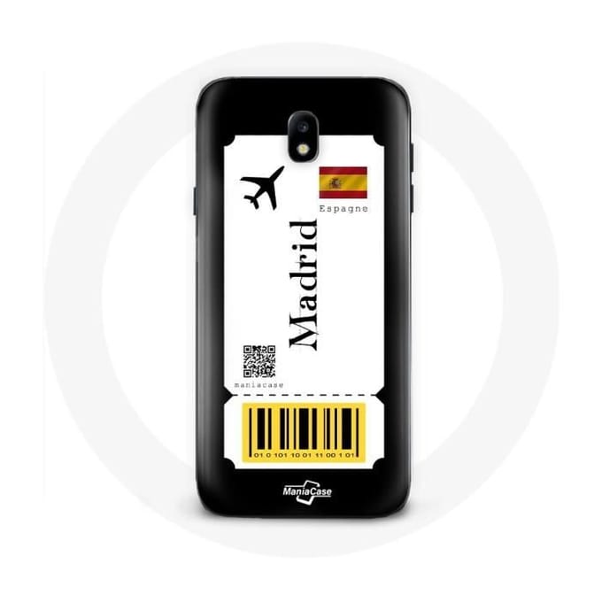 Samsung Galaxy J3 2017 Case Vliegticket Madrid Spanje