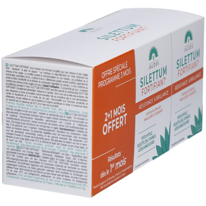 Jaldes Silettum Fortifiant Set van 3 x 60 Tabletten Inclusief 60 Gratis Tabletten