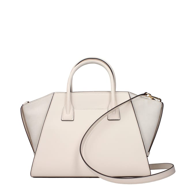 Beige leren handtas