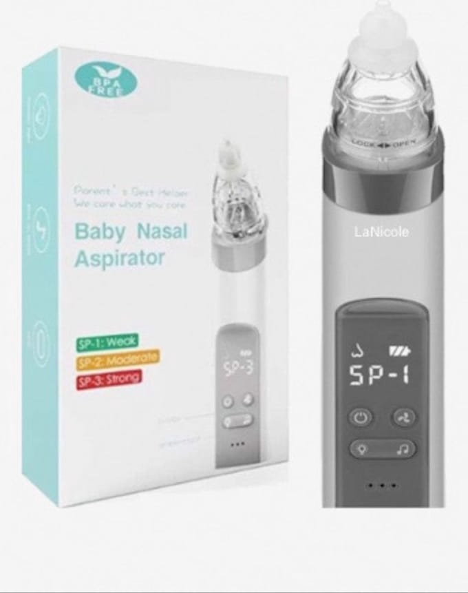 Neusreininger-snoeterpoetser-Baby-elektrische neuszuiger-USB-compatibel-Grijs