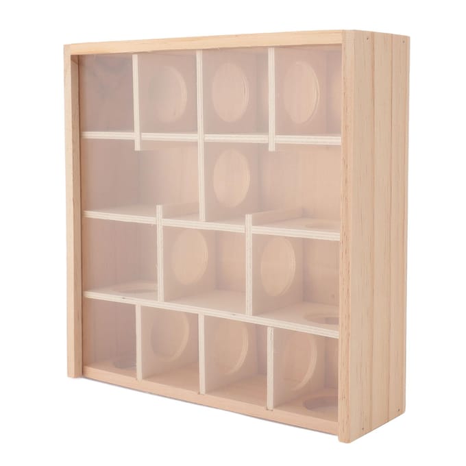 Houten Hamster Tunnel Doolhof met Deksel Interactief Hamster Schuilplaats Tunnel Verken Speelgoed voor beige
