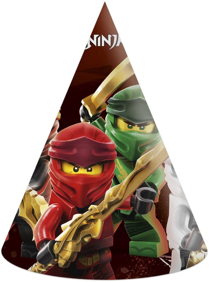 Hoedjes Papier Composteerbaar Lego Ninjago - 6 stuks