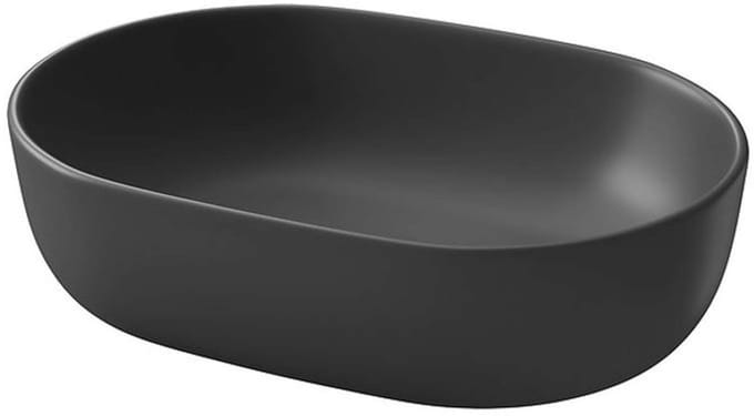 Cersanit Moduo - Opzetwastafel, 50x36 cm, zonder overloop, antraciet K116-107