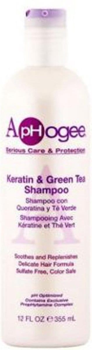 Aphogee Keratin & Green Tea Shampoo 12 Oz. - 355ml