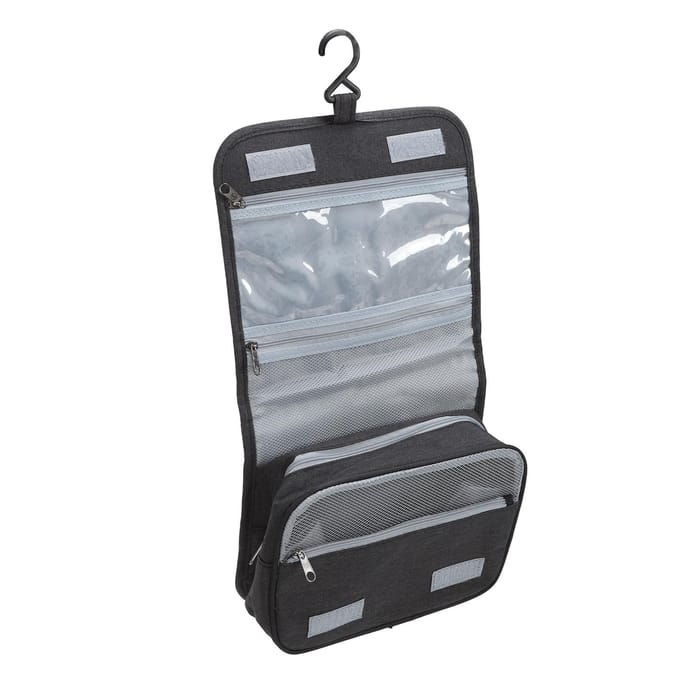 Hangende Toilettas Grote Capaciteit Net Interlayer Classificatie Opslag Waterdichte Make-uptas gray