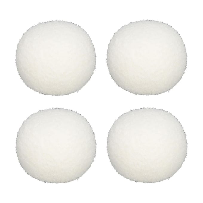 4 stuks Schuim Verwijderende Bal Herbruikbaar Wasbaar Olie Absorberend Schuim Verwijderende Sponsballen voor Zwemmen white
