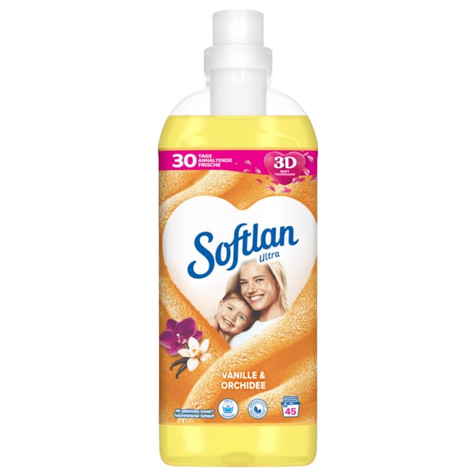 Softlan Vanille & Orchidee 3 D Wasverzachter 45 wasbeurten DE