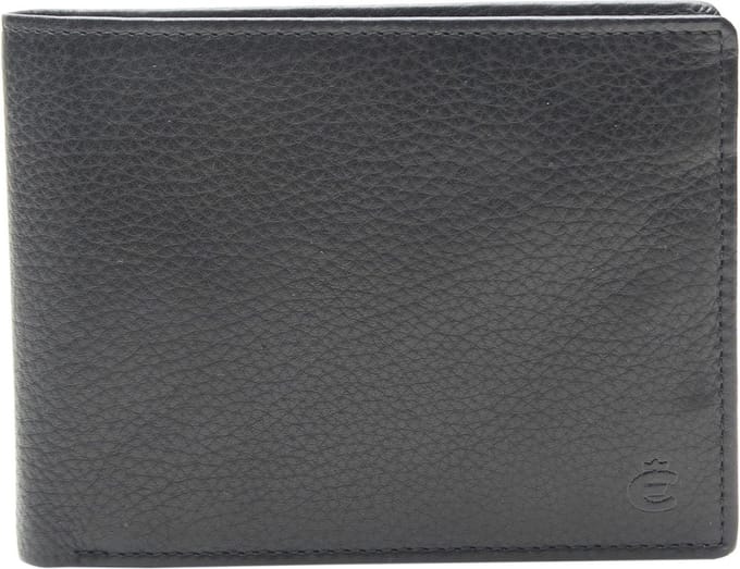 Esquire Leren Portemonnee Texas RFID Wallet Black Zwart