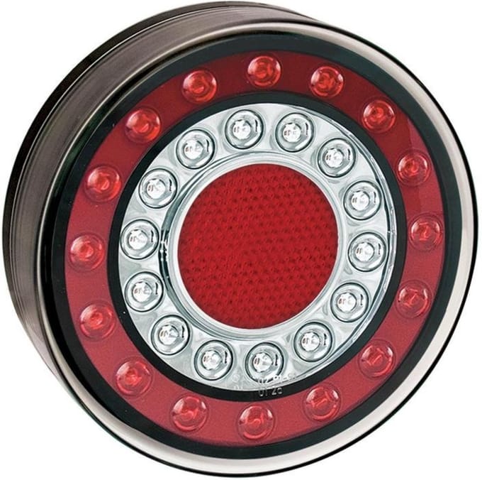 ProPlus Multifunctioneel LED achterlicht - 4 functies - 12V & 24V - waterdicht - 125 mm - rond