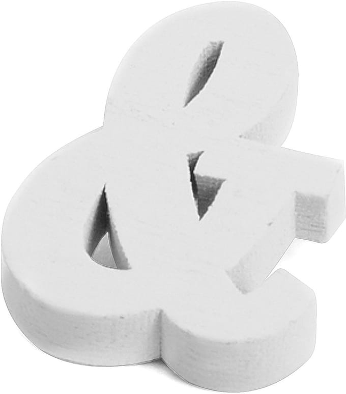ARTYFETES - Kleine witte houten letter + 5 cm voor bruiloft
