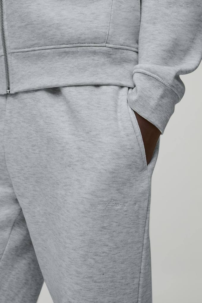 Essential BM Signature Regular Fit Jogger | Grey Marl | Size Small