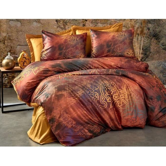 Beddengoedset - 1 dekbedovertrek 220 x 240 cm + 2 kussenslopen 60 x 60cm - 100% polyester microsatijn - Rood