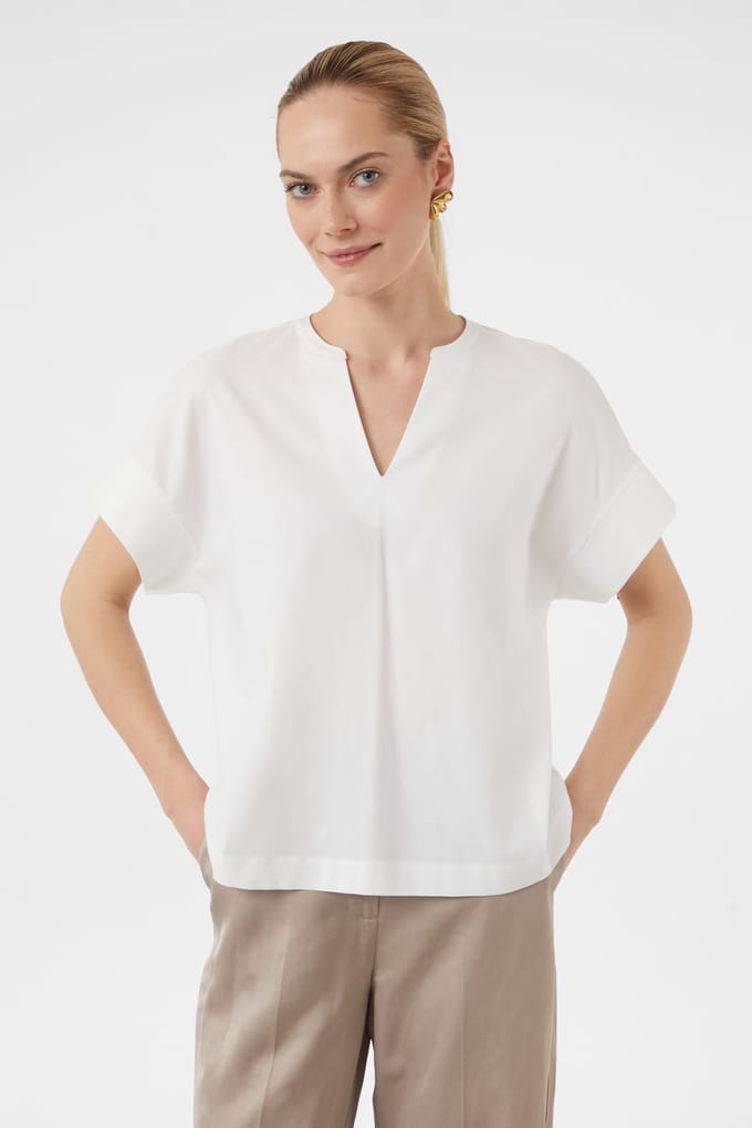 Comma  T-shirts White Maat: 36 | Blouses Outlet | Dames | Wit