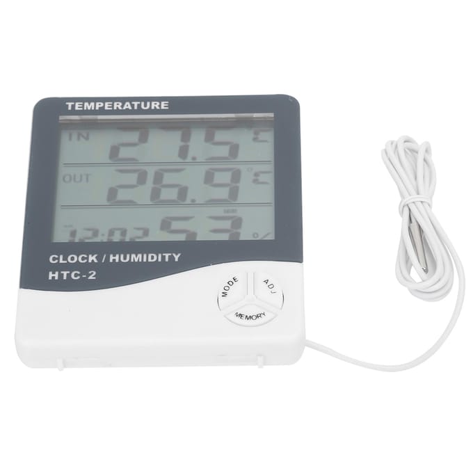 Thermometer Hygrometer Binnen Buiten Temperatuur Vochtigheid Meter Gauge Meetinstrumenten gray