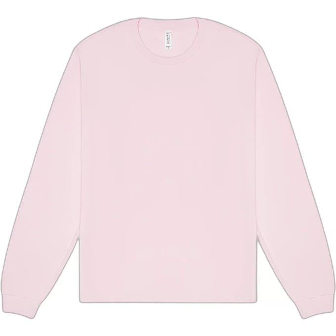 Bella+Canvas Unisex Heavyweight Long Sleeve Tee CV3511 - SOFT PINK - M