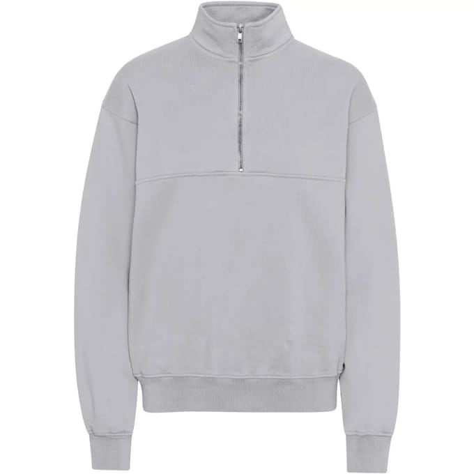 Sweatshirt 1/4 rits Colorful Standard Organic limestone grey