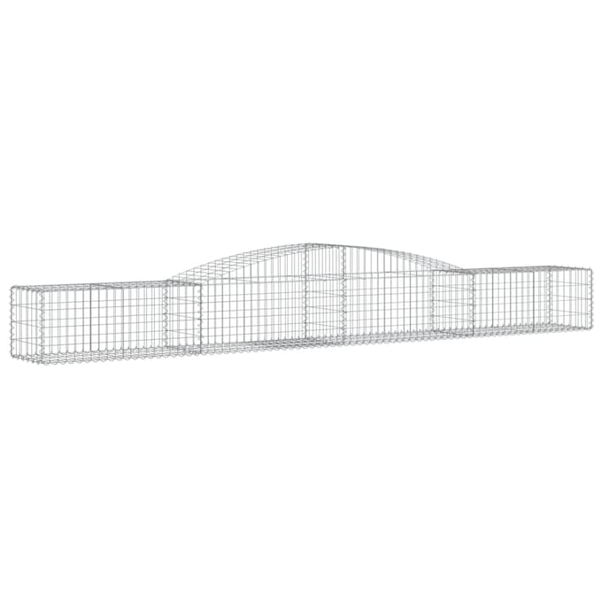 vidaXL Schanskorf gewelfd 400x50x40/60 cm gegalvaniseerd ijzer