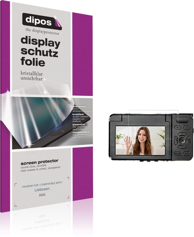dipos – 4x Beschermfolie geschikt voor Liebssen A66 | Krasbestendige & heldere Screenprotector Ultra-Thin