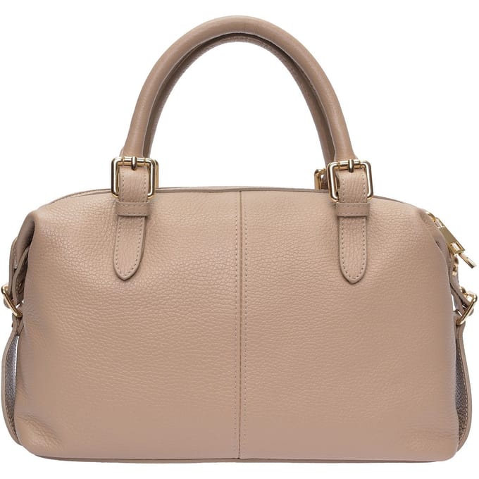 Luisa Vannini Beige Rundleer Tas