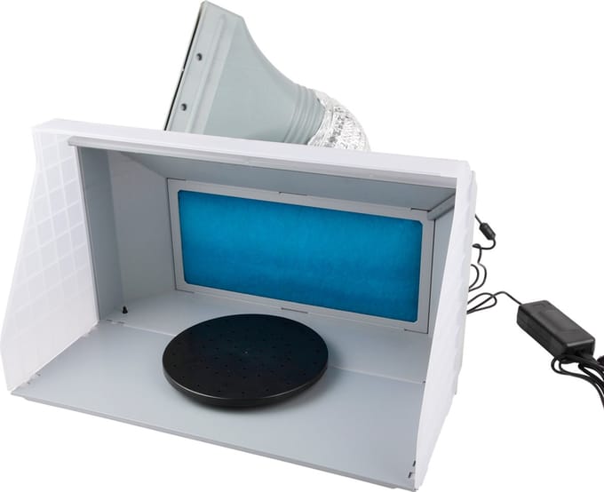 Draagbare Airbrush-spuitcabine spuitbox met zuigkracht Fengda FD-520