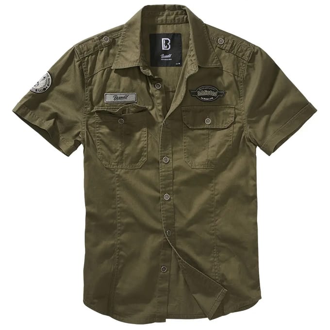 Brandit - Luis Vintage Overhemd - 7XL - Olijfgroen