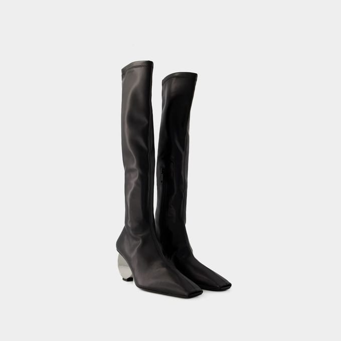 Circle Laarzen - Courreges - Synthetisch leer - Zwart