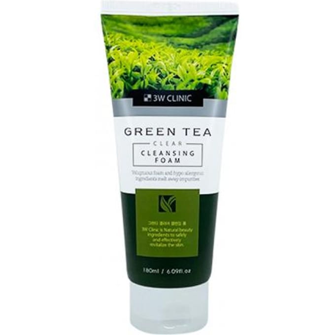 Groene Thee Clear 3w-clinic Reinigingsschuim 180 ml