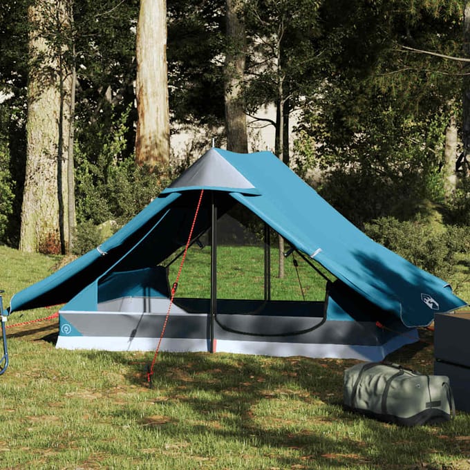 Vidaxl Tente de Camping, 2 Personnes, Bleue, Imperméable