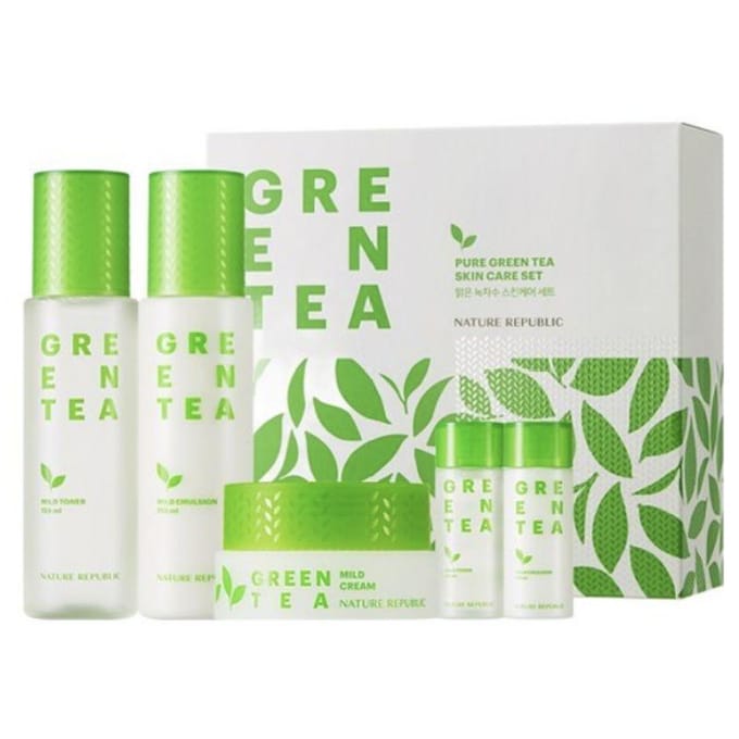 Nature Republic Fresh Green Tea Huidverzorgingsset – Toner, Emulsie & Crème Speciale Set