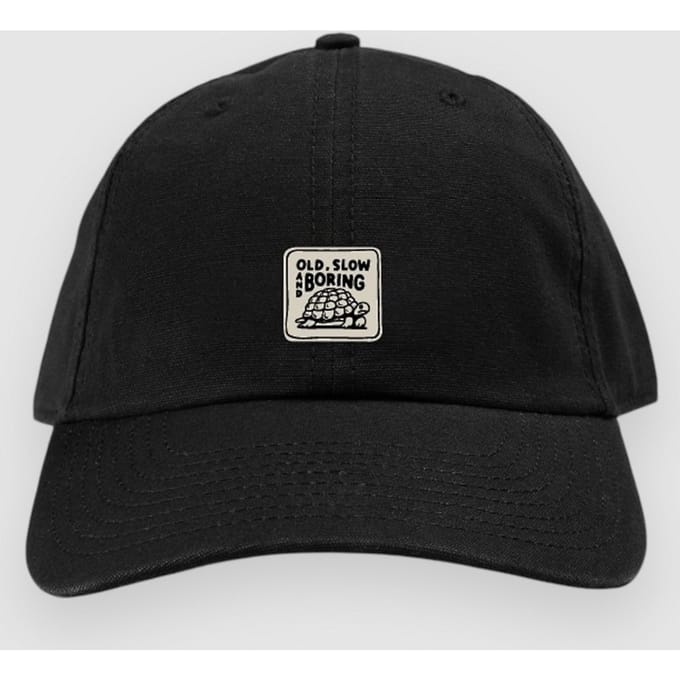 The Dudes Tortoise Label Dad Cap zwart