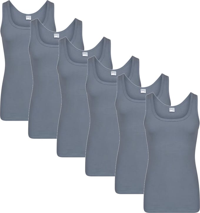 Beeren heren hemd - 6-pack - maat L - steel grey